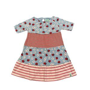 Lilly + Sid Little Girl's Strawberry Tiered Dress